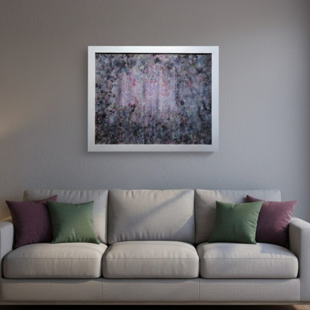 HANDCRAFTED Abstract Painting HANDPAINTED HANDMADE Wall Art Decor Framed Artwork